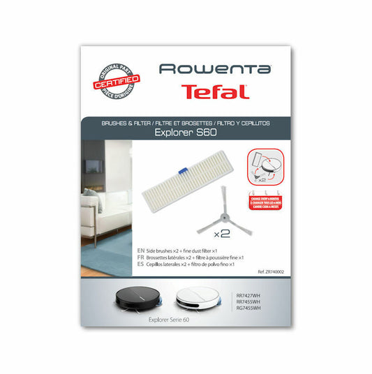 Rowenta filtro + spazzole setole robot aspirapolvere Explorer 60 RR74 RR7447