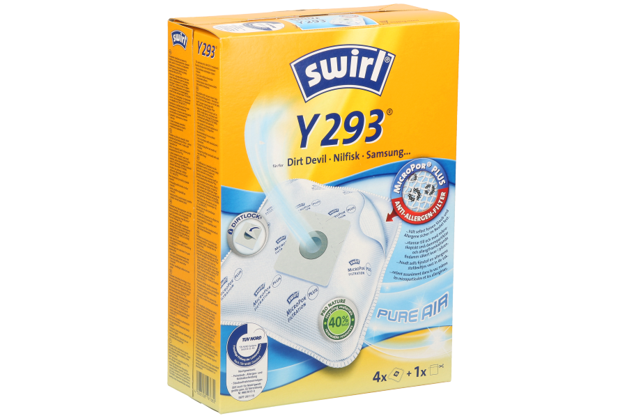 Swirl Y293 kit 4 sacchi microfibra aspirapolvere Samsung Dirt Devil Severin VCC