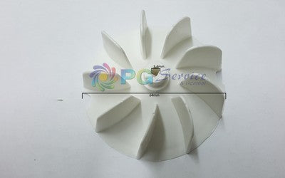 Ventola in plastica universale per phon asciugacapelli 64mm x 28mm Rowenta Imetec
