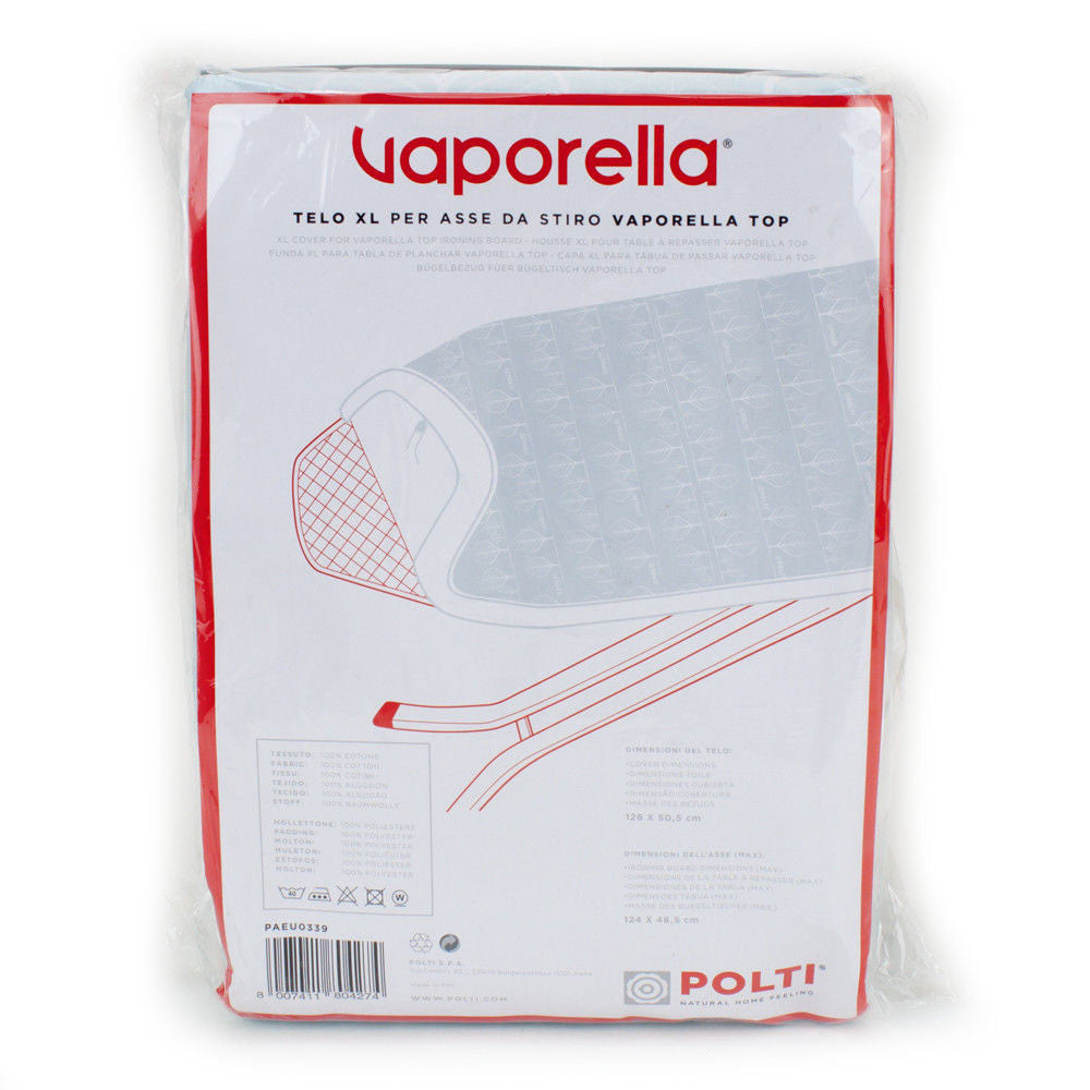 Polti telo copertura asse da stiro XL Vaporella TOP FPAS0045 126x50,5 cotone
