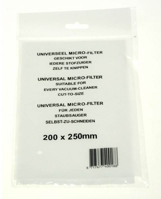Filtro aria universale ritagliabile per aspirapolvere scopa 250 x 200 25 x 20 mm