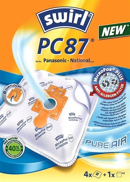 Swirl PC87 4 sacchi sacchetti aspirapolvere Panasonic MC70 MCE70 Samsung VC1400