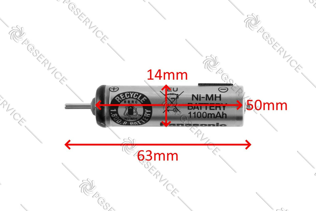 Panasonic batteria 63mm 1.2V 1100mAh Ni-MH rasoio ERGD51 ERGK80 ESRW30 ESRW33