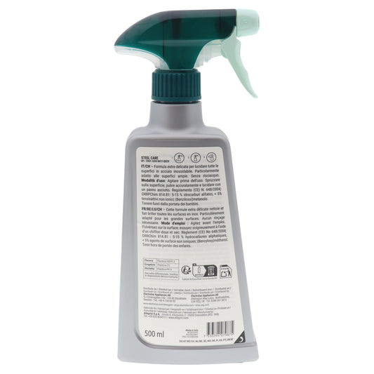 Electrolux Steel Care spray detergente acciaio inox 500ml extra delicato lucida