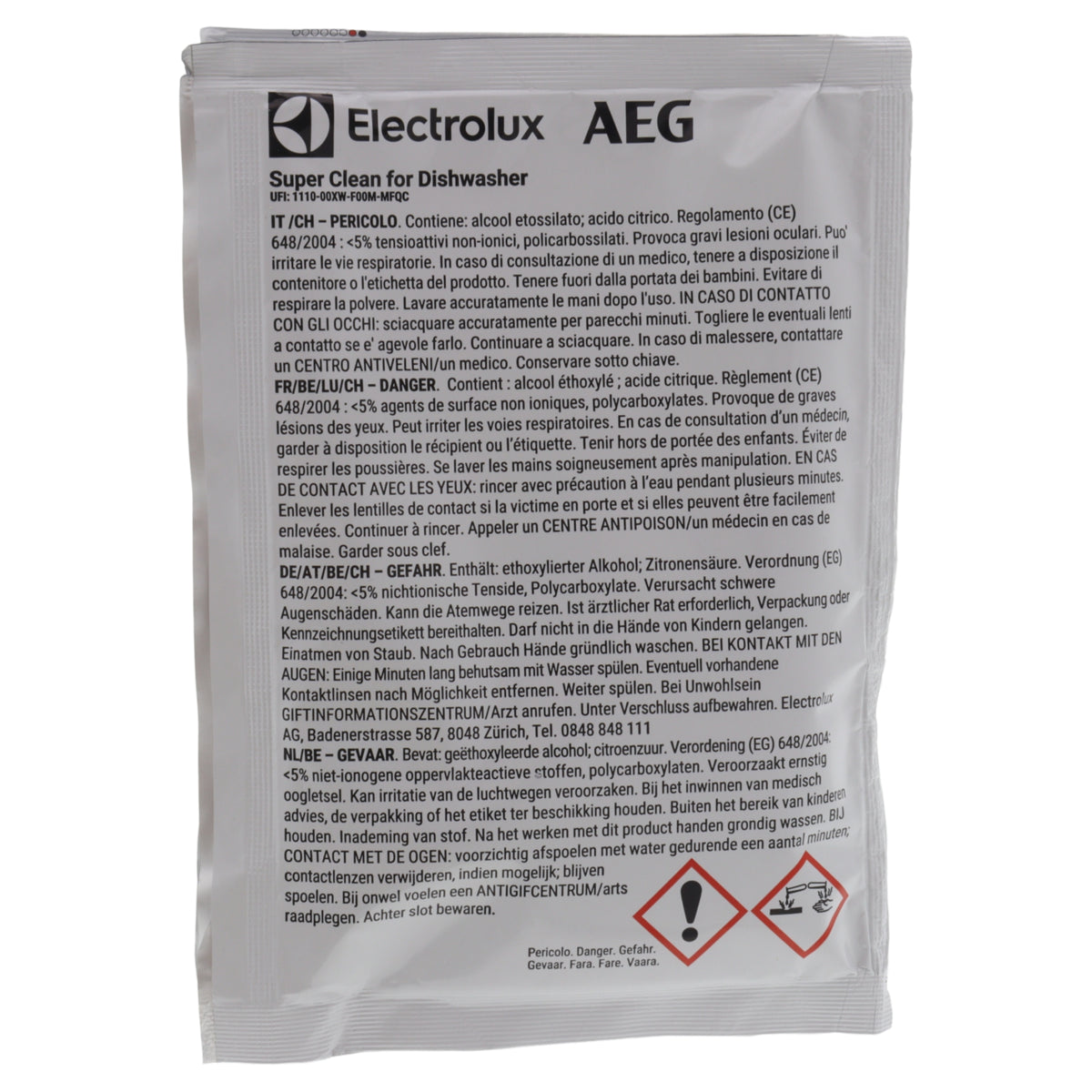 Electrolux 2x polvere Super Clean sgrassante sanificante per lavastoviglie potente