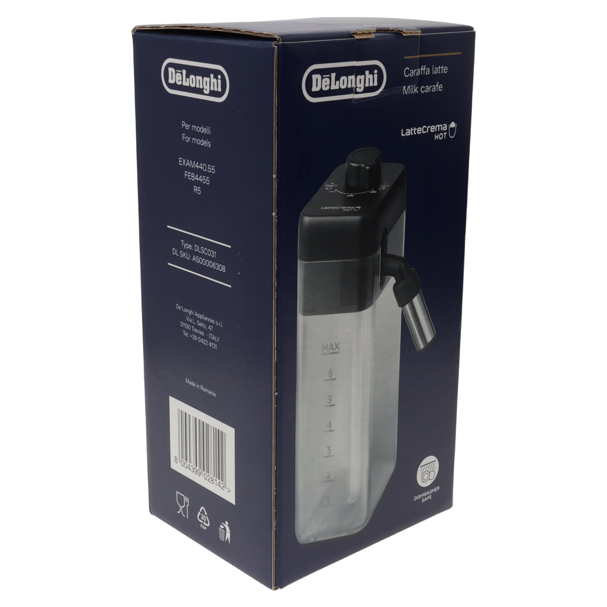 Delonghi caraffa monta Latte Crema Hot macchina caffè Rivelia EXAM440 FEB4455 R5