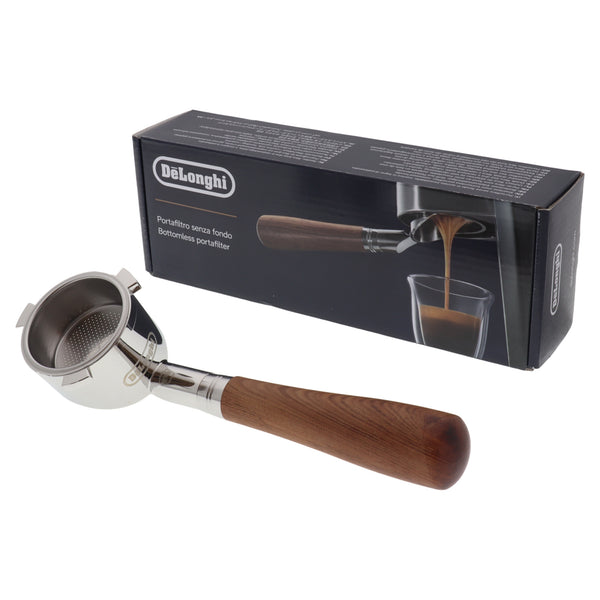 Delonghi braccetto senza fondo in legno per macchina da caffè La Specialista