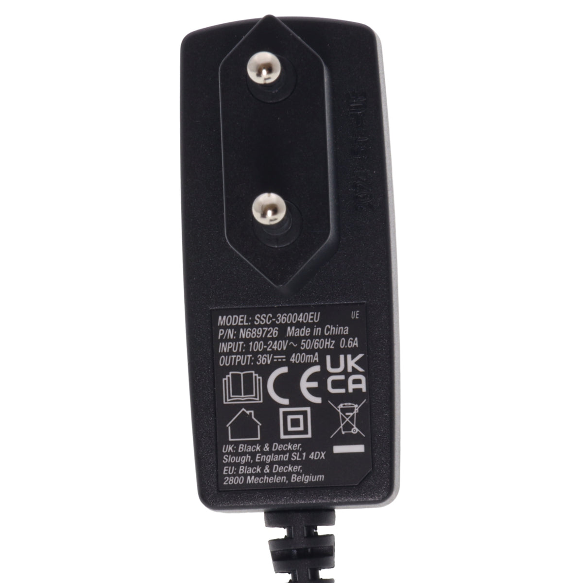 Black & Decker caricabatterie ORIGINALE 360040EU scopa aspirapolvere 36V BHFEV36