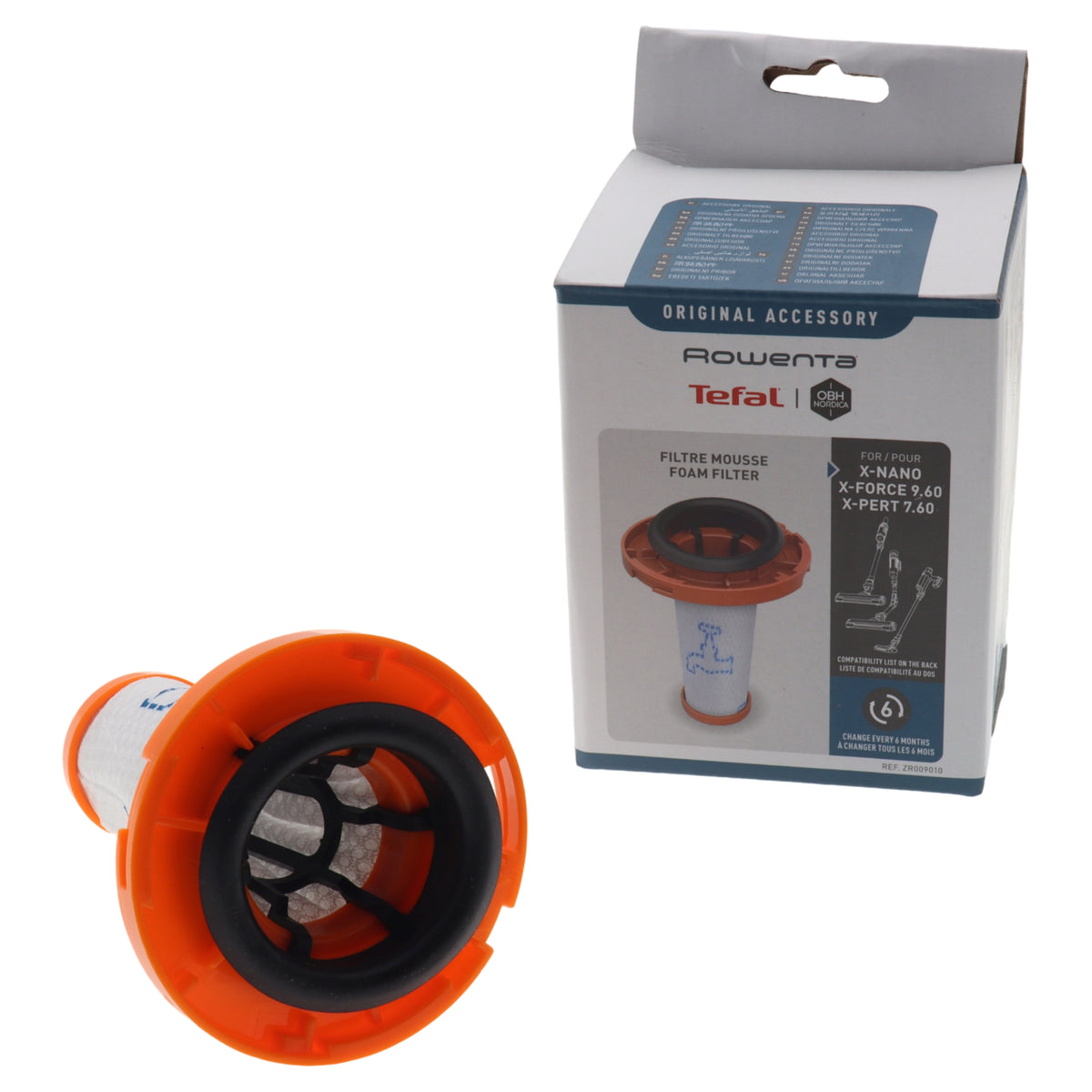 Rowenta filtro lavabile scopa aspirapolvere X-Nano X-Force 9.60 X-Pert 7.60 RH11 RH20 RH6A